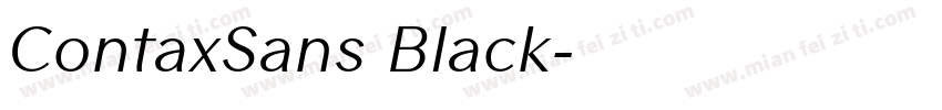 ContaxSans Black字体转换